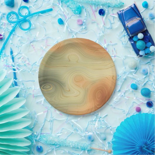 Golden Strata | Peach Burnt Orange Green Agate Pappteller (Party)