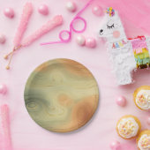 Golden Strata | Peach Burnt Orange Green Agate Pappteller (Party)