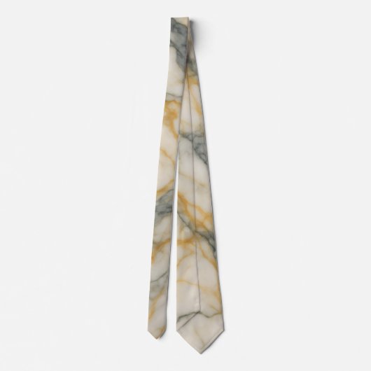 Golden Stratum Marble Texture Pattern Krawatte (Rückseite)