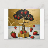Golden Strawberry Tree Postkarte (Vorderseite)