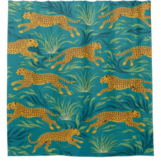Golden Stride Duschvorhang (Vorderseite)