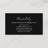 Golden Strokes Beauty Shop Mint grüner Marmor Visitenkarte (Rückseite)