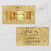 Golden Strokes Beauty Shop Visitenkarte (Vorne/Hinten)