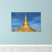 Golden Stupa Temple Leinwanddruck (Insitu (Holzboden))