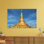 Golden Stupa Temple Leinwanddruck (Insitu (Wohnzimmer))