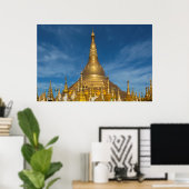 Golden Stupa Temple Poster (Heimbüro)