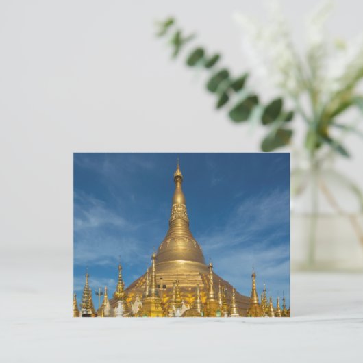 Golden Stupa Temple Postkarte (Stehend Vorderseite)
