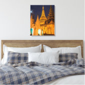 Golden Stupa und Tempel Leinwanddruck (Insitu (Schlafzimmer))