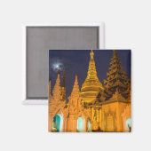 Golden Stupa und Tempel Magnet (Vorderseite/Rückseite)