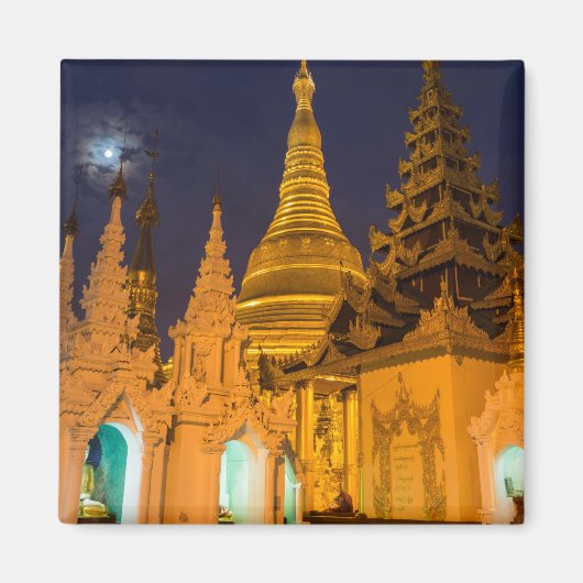 Golden Stupa und Tempel Magnet (Vorne)
