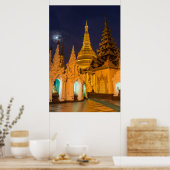 Golden Stupa und Tempel Poster (Küche)