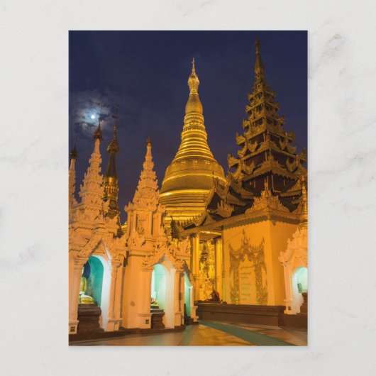 Golden Stupa und Tempel Postkarte (Vorderseite)