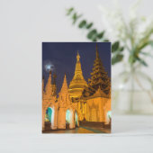 Golden Stupa und Tempel Postkarte (Stehend Vorderseite)