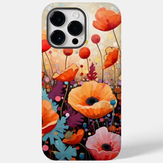 Golden Summer Glow Poppy Paradise Case-Mate iPhone Hülle (Rückseite)