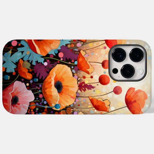 Golden Summer Glow Poppy Paradise Case-Mate iPhone Hülle (Rückseite (Horizontal))