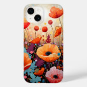Golden Summer Glow Poppy Paradise Case-Mate iPhone Hülle (Rückseite)