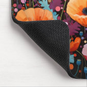 Golden Summer Glow Poppy Paradise Mousepad (Ecke)