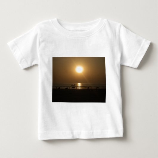 Golden Summer Sunset Reflektion am Strand Baby T-shirt (Vorderseite)