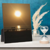 Golden Summer Sunset Reflektion am Strand Fotoplatte (Seite)