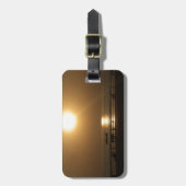 Golden Summer Sunset Reflektion am Strand Gepäckanhänger (Vorderseite vertikal)