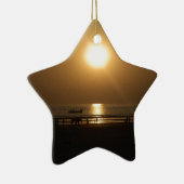 Golden Summer Sunset Reflektion am Strand Keramikornament (Rechts)