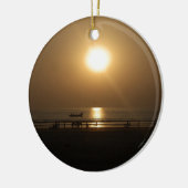 Golden Summer Sunset Reflektion am Strand Keramikornament (Links)