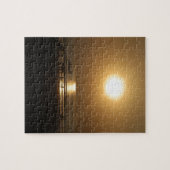 Golden Summer Sunset Reflektion am Strand Puzzle (Horizontal)