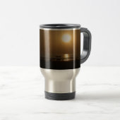 Golden Summer Sunset Reflektion am Strand Reisebecher (VorderseiteRechts)