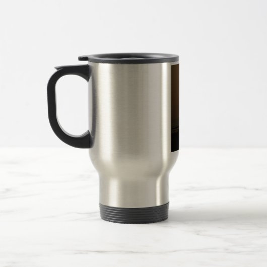 Golden Summer Sunset Reflektion am Strand Reisebecher (Links)