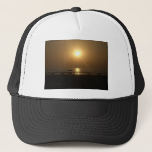 Golden Summer Sunset Reflektion am Strand Truckerkappe