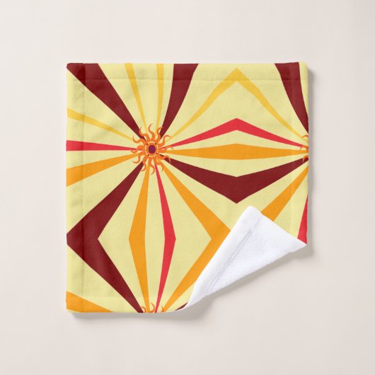 Golden Sun Abstrakt Bath Handtuch Set (Waschlappen)