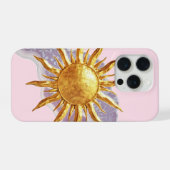 Golden Sun Aesthetic Phone Case – Pink  iPhone Hülle (Rückseite (Horizontal))
