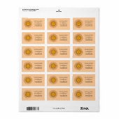 Golden Sun Argentiniens Flaggennamensbezeichnungen Adressaufkleber (Vorne)