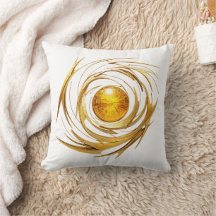 Golden Sun Art Throw Kissen