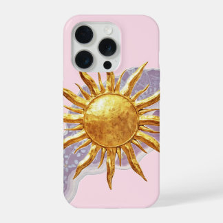 Golden Sun Ästhetik-Handyhülle – Rosa iPhone 15 Pro Hülle