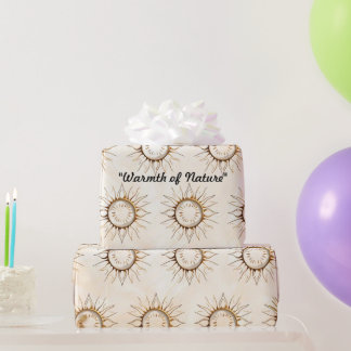 "Golden Sun Blaze" Geschenkpapier