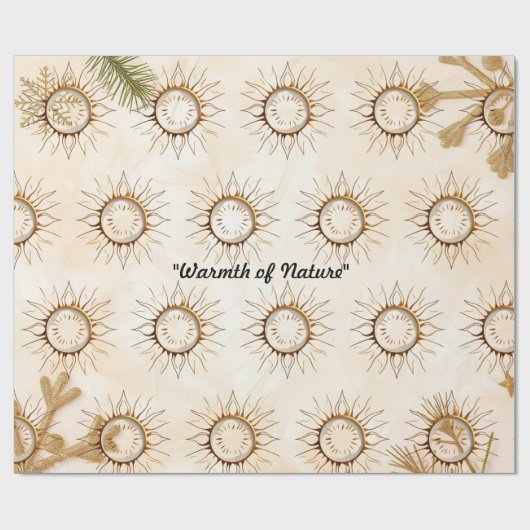 "Golden Sun Blaze" Geschenkpapier (Flach)