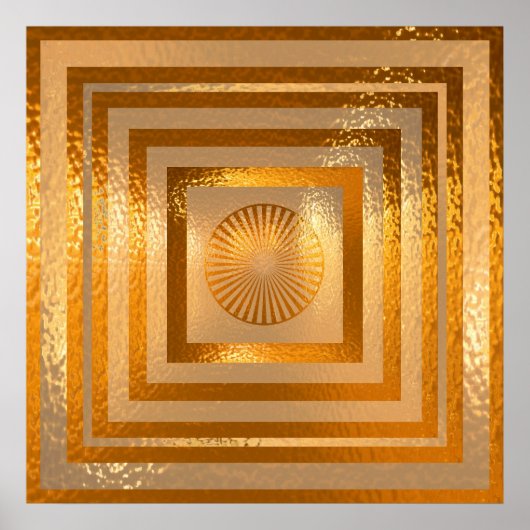 Golden Sun Mandala - Warme Ansichten Poster (Vorne)