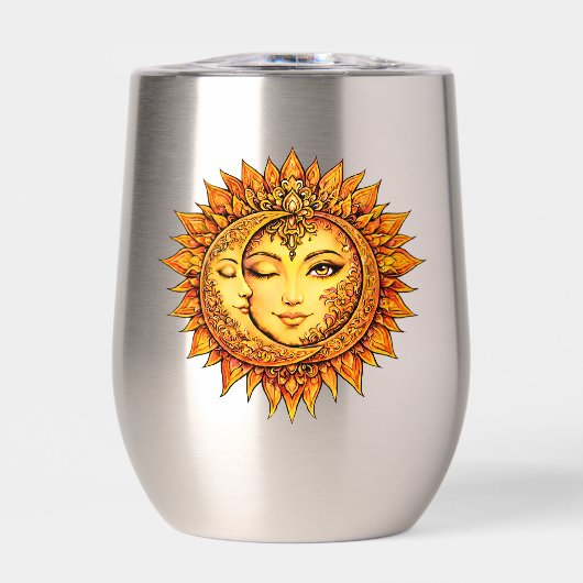 Golden Sun Moon Boho Goddess | Celestial Mandala (Vorderseite)