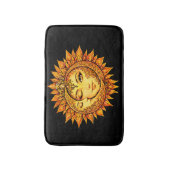 Golden Sun Moon Boho Goddess | Celestial Mandala Badematte (Vorderseite Vertikal)