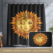 Golden Sun Moon Boho Goddess | Celestial Mandala Badematte