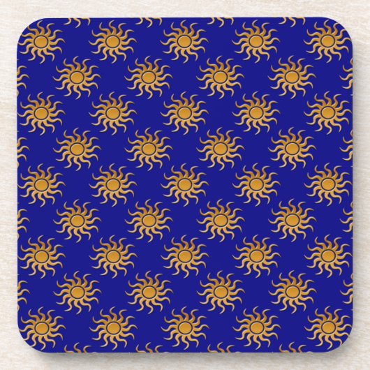 Golden Sun Pattern von Shirley Taylor Getränkeuntersetzer (Vorderseite)