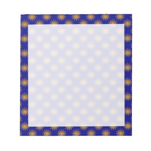 Golden Sun Pattern von Shirley Taylor Notizblock (Vorderseite)