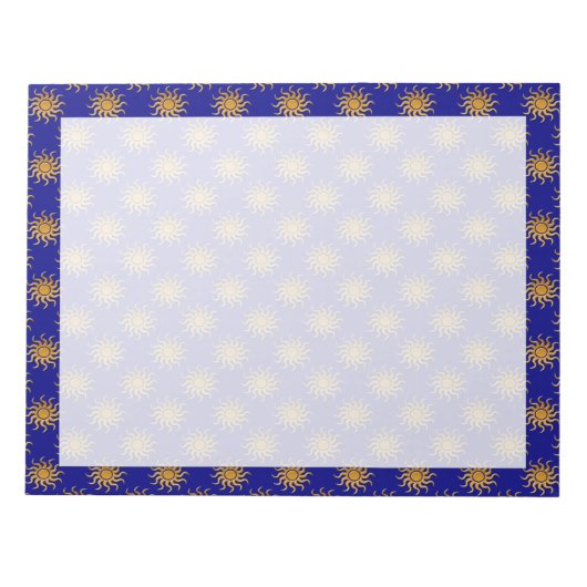 Golden Sun Pattern von Shirley Taylor Notizblock (Vorderseite)