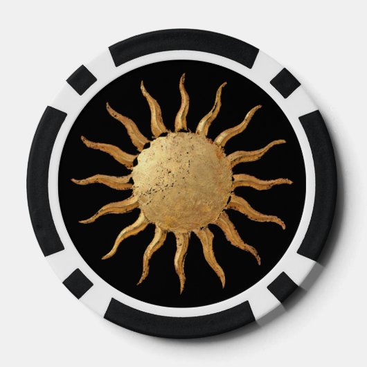 Golden Sun Poker Chip (Rückseite)