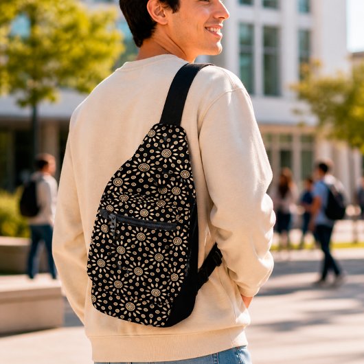 Golden Sun Retro Crossbody Bag