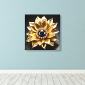 Golden Sunburst Brooch Leinwanddruck (Insitu (Holzboden))