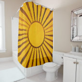 Golden Sunburst Duschvorhang (Beispiel)