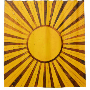 Golden Sunburst Duschvorhang