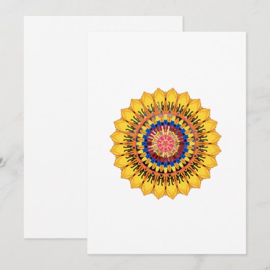 Golden sunburst  einladung (Vorne/Hinten)